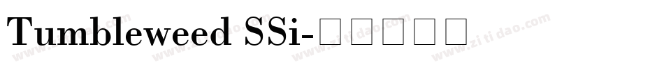 Tumbleweed SSi字体转换